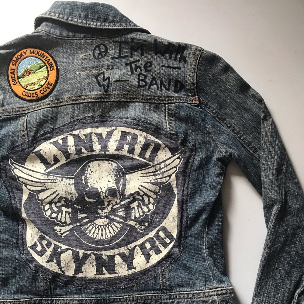 Lynyrd skynyrd cut and sew jean jacket